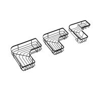 3-Piece Corner Shower Caddy Set with Wall Stickers