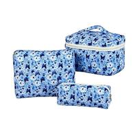 3-Piece Cosmetic Bag Set Make Up Bag Emergency kit Girls School Bag,kosmetiktasche groß,Aesthetic Stuff Clean Girl Coquette Aesthetic Cosmetic,Cute Beauty (H)