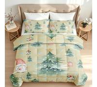 3-Piece Coverless Duvet Double Reversible Duvets Christmas Tree