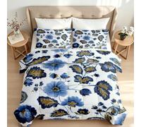 3-Piece Coverless Duvet Single with 2 Pillowcases Paisley Boho