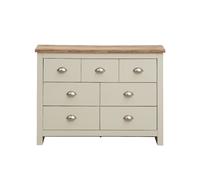 Timber Art Design Lisbon Cream Bedroom Chest Of Drawers 3+4 7 Drawer Storage Cabinet Furniture