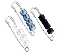 3 Piece Crystal Brooch Pin Set for Coat and Scarf | Alloy and Crystal, Sparkling Decorative Shine, Delicate Style for Anniversary and Work Attire
