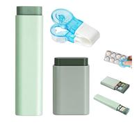 3-Piece Cute Pill Box Set with Blister Pack Opener, Daily Pill Box Organiser 7 Day and Small Pill Box 7 Day, Weekly Pill Box for Medication and Travel