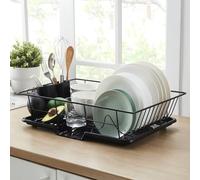 3-Piece Dish Drying Rack Set - Compact Dish Drainer with Removable Utensil Holder & Drainboard for Kitchen Sink or Countertop - Rust-Resistant, Space-Saving Dish Rack for Small Spaces, Apartments, RVs