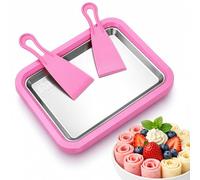 3-Piece DIY Ice Cream Maker Set - Perfect for Summer Parties - Crafted from 304 stainless steel, this compact yoghurt and ice cream maker is a convenient tool for home use (pink)