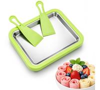 3-Piece DIY Ice Cream Maker Set - Perfect for Summer Parties - Crafted from 304 stainless steel, this compact yoghurt and ice cream maker is a convenient tool for home use (green)