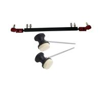 ＡＷＨＡＯ 3-piece Double Pedal Cardan Shaft Joint Connecting Rod Drum Accessory with Two Beaters And Locking System for Stability for, Black Red Shaft