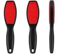 3-Piece Double-Sided Clothes Brush Fluff Remover, Pet Hair Remover for Clothes Carpet Furniture, Lint Brush for Dog Cat Hair, Portable Clothes Brush for Men Women, 24.5x6x2.7cm