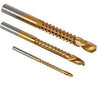 3 Piece Drill Bit Saw Set 3mm, 6mm & 8mm - Hole File, Reamer Router by Cablefinder