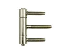 3-piece drill hinge with pin lock, 20 mm, galvanised steel/yellow, 1 piece (white)