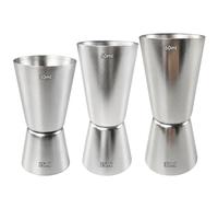3-Piece Drinks Measures for Spirits, Cocktail Jigger Set with 15/30ml, 25/50ml, and 30/60ml, Stainless Steel Spirit Measure Single and Double for Home Bar and Bartending