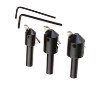 3 Piece Engineers Fly Cutter Set with HSS Round Tool Bits | Steel Material | Hard and Ground | for Lathe Milling