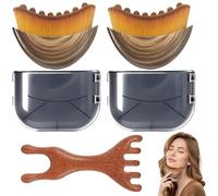 3-Piece Face Sculpting Brush, Lymphatic Drainage Face Brush with Manual Scalp Massager for Facial Sculpting and Morning Depuffing, Synthetic Bristle Skin Care Tool Kit for Neck and Jawline Contouring