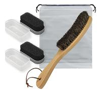 3-Piece Felt Hat Cleaning Kit - Horse Hair & Wood Brushes, Travel Brush, for Cowboy & Baseball Hats