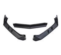 3-Piece Front Bumper Lip Splitter Compatible with 2020-2026 FIT Chevrolet Corvette C8 Stingray Only, Gloss Black ABS Ground Effects Body Kit, Lower Chin Air Dam