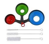 3-Piece Funnel Set - Wide Mouth, Multifunctional, Foldable, Plastic