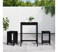 (natural douglas) vidaXL Garden Bar Set Outdoor Bar Table Set Bar Stool 3 Piece Solid Wood Pine