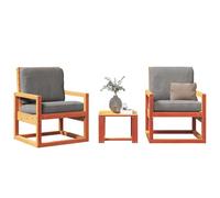 3 Piece Garden Lounge Set Solid Wood Pine