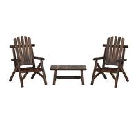 3 Piece Garden Lounge Set Solid Wood Spruce Berkfield Home Brown One Size