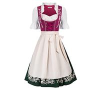 3-Piece German Oktoberfest Dirndl Dress Black Blue Carnival Size 2XL Purple