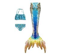 3 Piece Girls Swimsuit Bathing Suits Bikini Tail Set for 9 Years Kids
