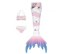 3 Piece Girls Swimsuit Bathing Suits Bikini Tail Set for 9 Years Racing