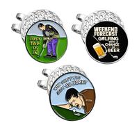 3-Piece Golf Ball Marker Set with Multiple Styles, Golf Ball Markers for Putting Green, Professional Golf Accessories for Accurate Ball Positioning, for Putting Green For Golf Gloves Hats Bags Caps V