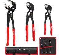 3-Piece Groove Joint Pliers Set (300mm & 250mm & 180mm), Quick-Adjustable Water