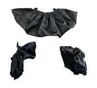 3-Piece Halloween Clown Choker Ruffled Collar Cuff Set Made of Polyester for Comfortable Changing for Theatre Performances And Concerts, Black