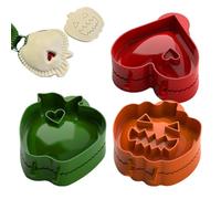 3 Piece Hand Pie Molds - Dough Presser Pocket Pie Molds | Fall Hand Pie Molds | Halloween Pocket Pie Presser a-pple Pumpkin Heart Shape Pie Mold Pastry Pie Maker | Christmas Party Baking Supplies