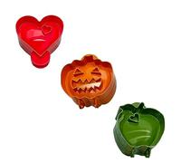 3 Piece Hand Pie Molds Set Apple Acorn Pumpkin Shaped Dough Presser Pocket Pie Maker Pastry Press Tool Mini Pies Cookie Cutters for Baking Halloween Christmas Party