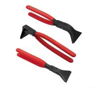 3 Piece Hand Seamer Set with Flat Nose and Angled Jaw Pliers for Accurate Bending, Folding, and Shaping Metal and Wires