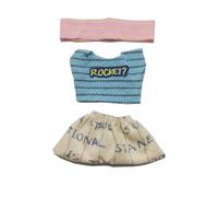 3-Piece Handcrafted Crochet Doll Clothes - for 5.91-6.7inch Dolls as Accessories Only, Premium Dolls Outfit with Accessories, Hand Crocheted Hat, Sweaters, Pant （Blue）