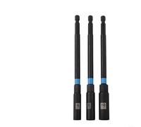3-Piece Hex Nut Driver Set, 150mm Socket Wrench Extension with 1/4 Inch Shank for Drill, Magnetic Depth Nut Drivers in 6mm 8mm 10mm Sizes