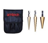 Am-Tech Step Drill Set F0785 High Speed Steel 3-Piece