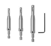3 Piece Hinge Drill Bit Self Centring, Self Centering Drill Bit Set, Centre Drill Bits, for Door, Window, Cabinet Hinge Pilot Hole(2.4mm, 2.8mm, 3.6mm)