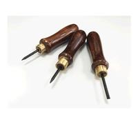 3 Piece Hole Starter Bradawl Set (Round, Chisel, Square) with Wooden Handles WW199
