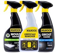 3 Piece Household Cleaning Giftset, Grout Cleaner, Limescale Remover Spray 500ml, Mould Spray Cleaner 500ml, Powerful Home Cleaning Bundle, Ideal for Homeowners