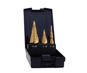3-piece HSS-Twist driller-Dart Twist drill with spiral groove TIN-laminated Exact 07014