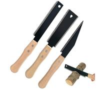 3-Piece Japanese Pull Saw with 6.3-Inch Flush Cut & Double-Edged SK5 Flexible Blade & Wooden Hand Saw for Wood Cutting Japanese Hand Saw Hand Saw Woodworking Tools