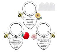 3-Piece Keychain Teacher Gifts, Teacher Christmas Gifts, Teacher's Day Gifts, Teacher Thank-You Gifts, Personalized Kindergarten Teacher Graduation Gifts, Retirement Gifts for Men and Women, Farewell