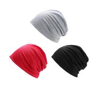 3-Piece Knitted Woolen Cap, Elastic And Comfortable Pullover Cap, Windproof And Warm, Cotton Breathable, Unisex.
