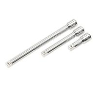 Loops 3 Piece Knurled Extension Bar Set - 1/2" Sq Drive - Spring-Ball Socket Retainer Loops Multicolor