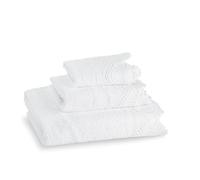3 Piece Laced Bath Towels Set for Bathroom, Bath, Hand & Wash Cloths, Decorative Stylish Plush Cotton Washcloths - Showering, Face & Body Washing, Airbnb Essentials & Host Accessories, White