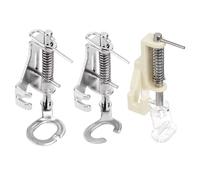 3-Piece Large Metal Free Motion Presser Foot, Darning Embroidery Quilting Feet & Open Toe & Close Toe Attachment Compatible with Low Shank Singer Brother Janome and More Sewing Machine Accessories