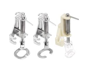 3-Piece Large Metal Free Motion Presser Foot, Darning Embroidery Quilting Feet & Open Toe & Close Toe Attachment Compatible with Low Shank Singer Brother Janome and More Sewing Machine Accessories