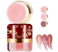 3-Piece Lazy Blush Set, Effortless Radiance in Seconds Quick, Natural-Looking Blush Built-in Mirror, Face Blushes Makeup for Cheeks, Suitable for All Skin Tones (B)
