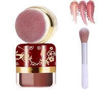 3-Piece Lazy Blush Set,Natural Cheek Rouge Powder,Long-Lasting Lightweight Blendable Matte & Glow Finish, Portable Travel Blush Kit with Makeup Brush. (Rose)