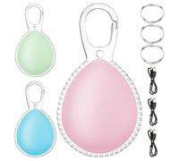 3-Piece LED Light-Up Pet Pendant - USB Rechargeable Dog & Cat Collar Light, Waterproof Glow-in-the-Dark Safety Tag For Night Walks, Camping, Early Morning & Outdoor Warning Visibility