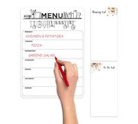 3 Piece Meal Planner, Fridge Notes, Weekly Meal Plan, Weekly Planner Whiteboard, Whiteboard Planner